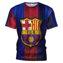 Load image into Gallery viewer, 3d T Shirt Fc Barcelona 2018 2019 Soccer Jersey Football T-shirt Barcelona Boy/kids Barcelona Tracksuit Messi Mens Gym Clothing
