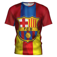 Load image into Gallery viewer, 3d T Shirt Fc Barcelona 2018 2019 Soccer Jersey Football T-shirt Barcelona Boy/kids Barcelona Tracksuit Messi Mens Gym Clothing