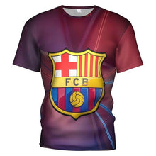 Load image into Gallery viewer, 3d T Shirt Fc Barcelona 2018 2019 Soccer Jersey Football T-shirt Barcelona Boy/kids Barcelona Tracksuit Messi Mens Gym Clothing