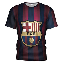 Load image into Gallery viewer, 3d T Shirt Fc Barcelona 2018 2019 Soccer Jersey Football T-shirt Barcelona Boy/kids Barcelona Tracksuit Messi Mens Gym Clothing