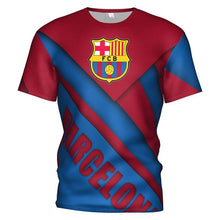 Load image into Gallery viewer, 3d T Shirt Fc Barcelona 2018 2019 Soccer Jersey Football T-shirt Barcelona Boy/kids Barcelona Tracksuit Messi Mens Gym Clothing
