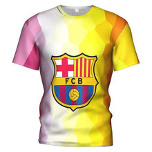 Load image into Gallery viewer, 3d T Shirt Fc Barcelona 2018 2019 Soccer Jersey Football T-shirt Barcelona Boy/kids Barcelona Tracksuit Messi Mens Gym Clothing