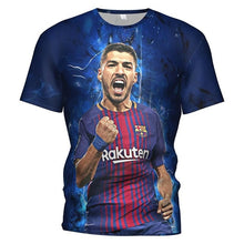 Load image into Gallery viewer, 3d T Shirt Fc Barcelona 2018 2019 Soccer Jersey Football T-shirt Barcelona Boy/kids Barcelona Tracksuit Messi Mens Gym Clothing