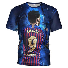 Load image into Gallery viewer, 3d T Shirt Fc Barcelona 2018 2019 Soccer Jersey Football T-shirt Barcelona Boy/kids Barcelona Tracksuit Messi Mens Gym Clothing