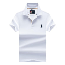 Load image into Gallery viewer, New Casual PoloShirts Men 3D Embroidery Summer Short Sleeve For Man Slim Fit Cotton Solid Color Camisa Polos hombre Masculina