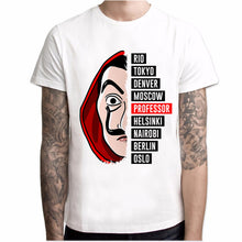 Load image into Gallery viewer, T shirt men Funny Design La Casa De Papel T Shirt Money Heist Tees TV Series Tshirts Men Short Sleeve House of Paper T-Shirt